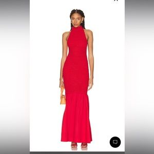 STAUD Kiera Dress in Hibiscus Small